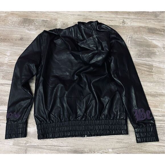 dcpl Vegan Leather Streetwear Jacket Black Men’s Size M - Picture 8 of 8